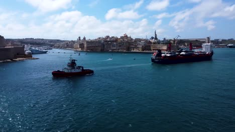 pan across the stunning skyline of malta, a historic town in the mediterranean