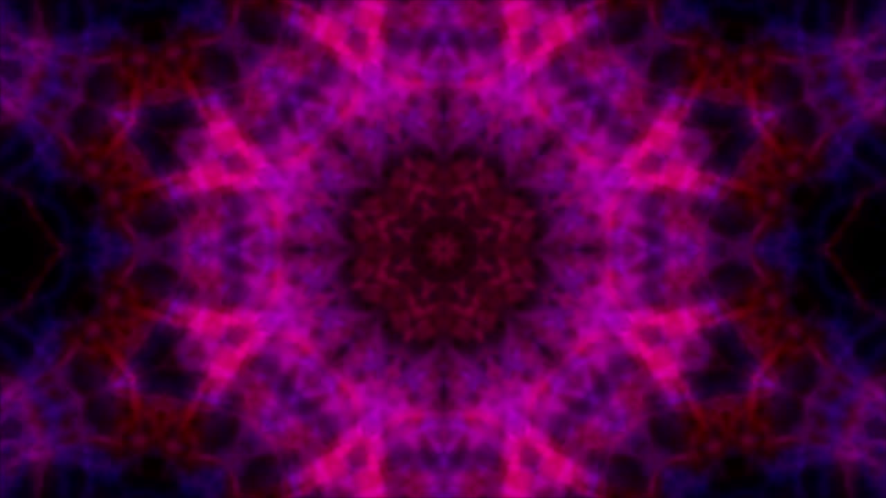 Loop caleidoscopico astratto con forme di fiori. Loop caleidoscopico continuo 4k.