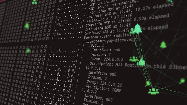 Анимация зеленых треугольных форм для фона обработки данных цифровой сети.