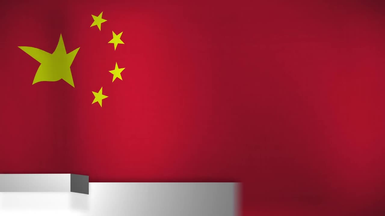 animación del globo y noticias sobre la bandera de china