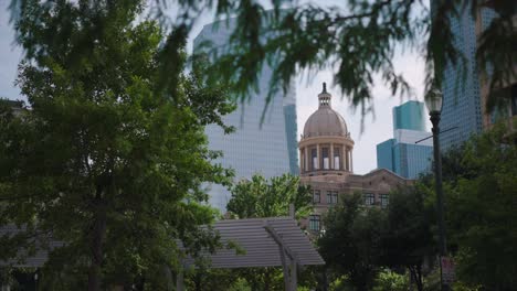 view of the historic 1910 harris country courthouse in downtown houston