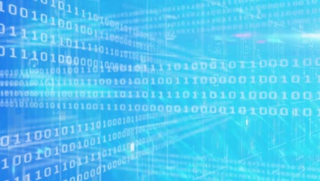 animación del procesamiento de datos y codificación binaria