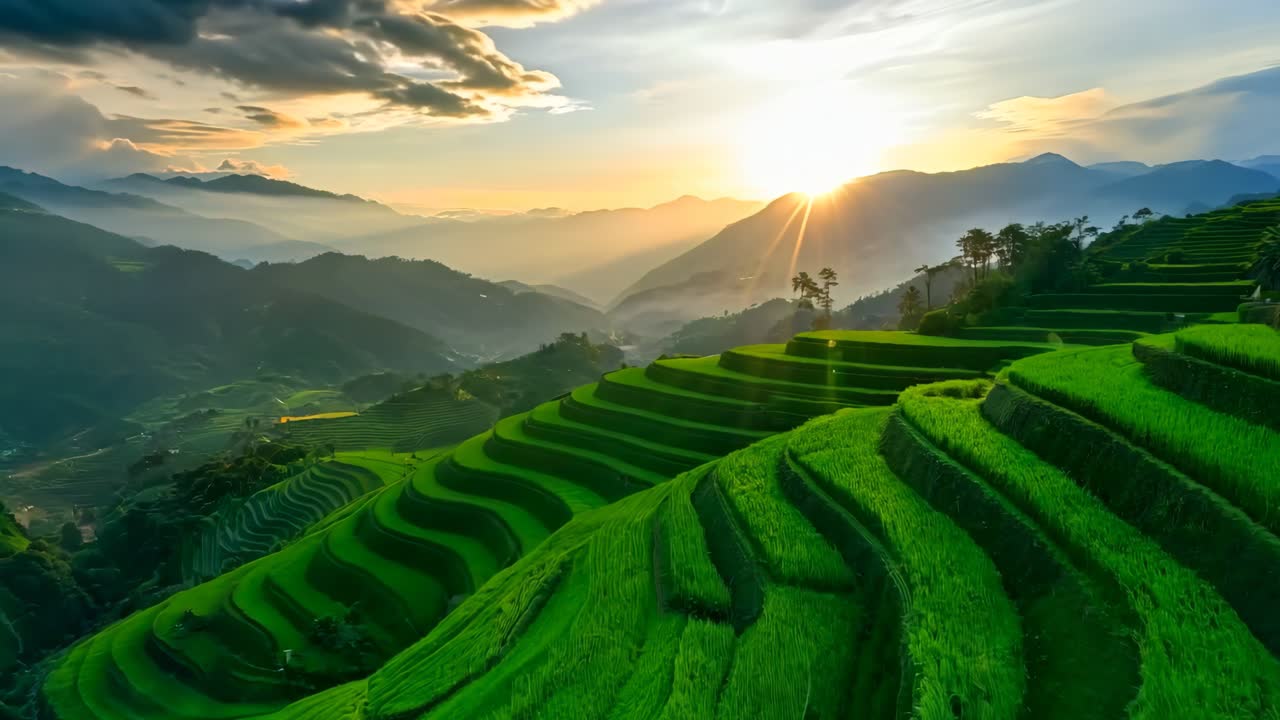 뒷면 에 해 가 지고 있는 초록색   의 전망