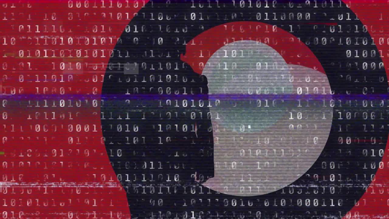 여성 춤과 모양에 대한 데이터 처리의 애니메이션