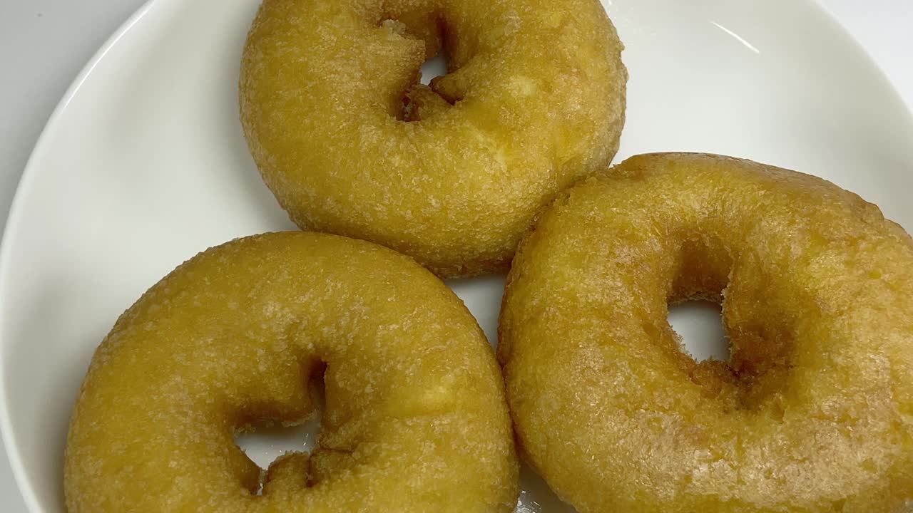 donut pequeño, video en primer plano
