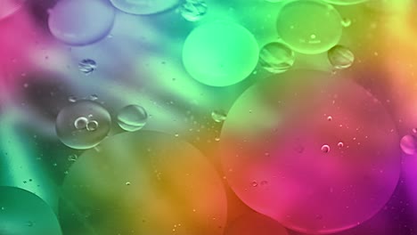macro gotas de aceite en el líquido