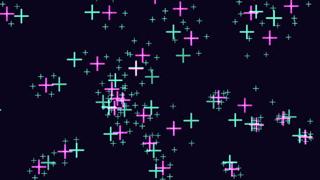 vibrant symmetrical cross pattern in blue, red, and orange