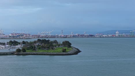 aerial footage highlights emeryville marina park’s connection to the bay and beyond.