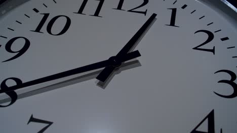 static timelapse of a white and black wall clock ticking