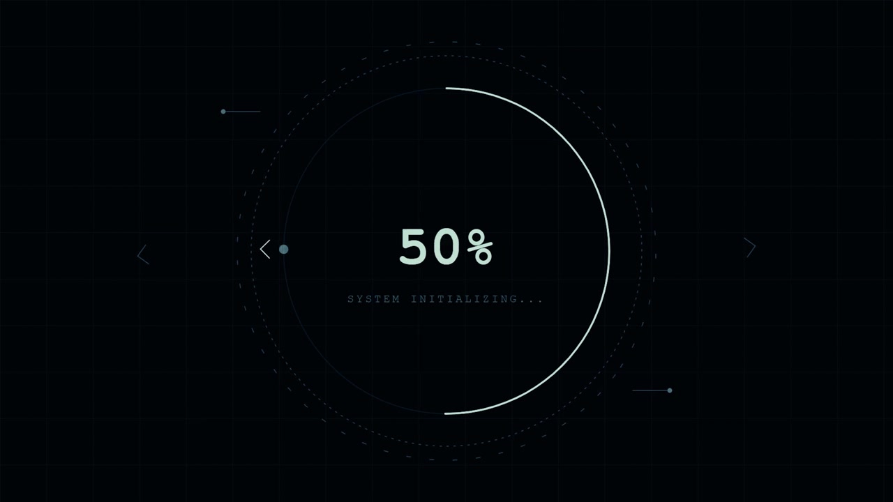 Digital System Loading Interface with Percentage Counter