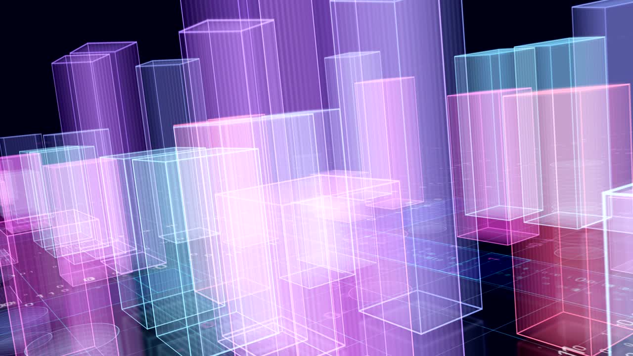 Cyber city retro loopable animation