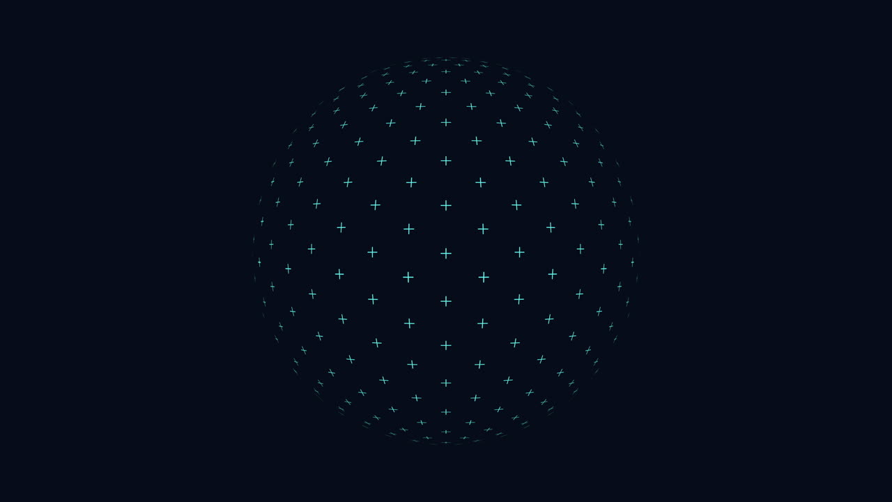 Mysterious black and green sphere with symmetrical dot pattern