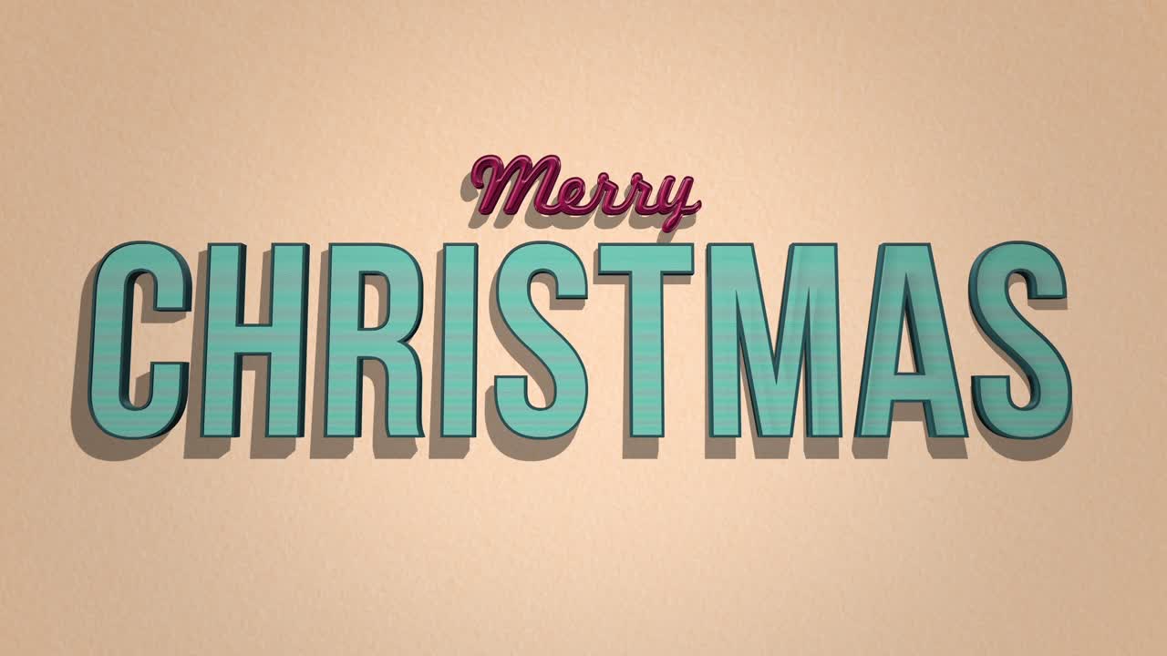 Retro Merry Christmas text set on a brown grunge texture