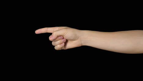señalar la mano