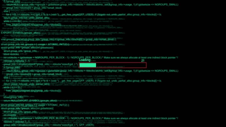 Computerkode. Programmering. Kodning og download af data. Hacker-koncept.