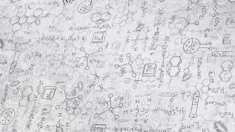 animation of black structural formulae of chemical compounds on white