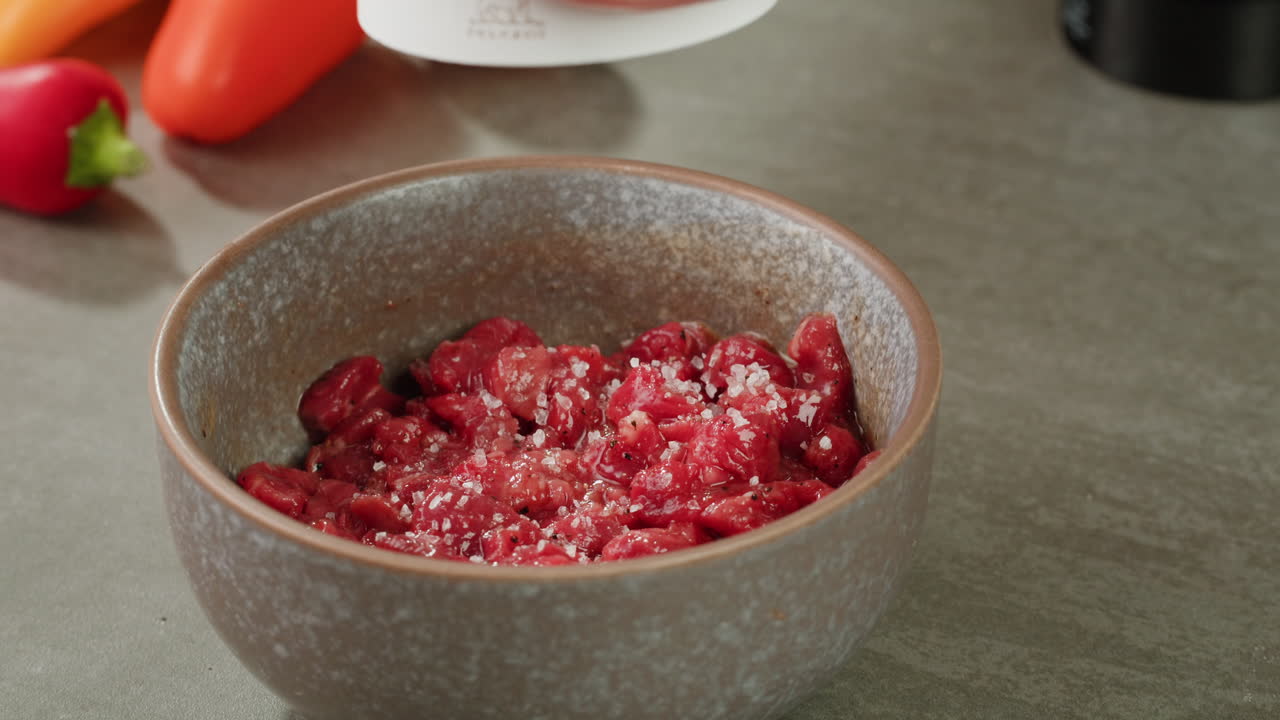 Seasoning Raw Beef