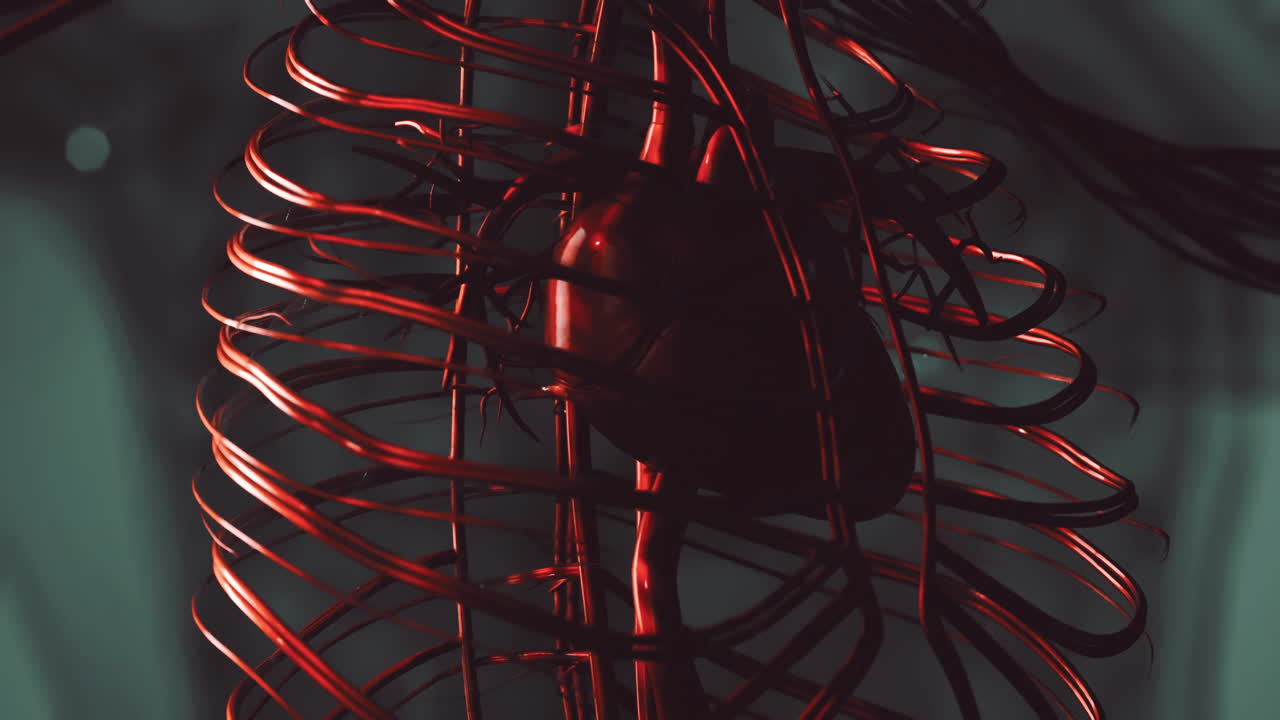 Medically accurate animation of Heart with Vains and arteries