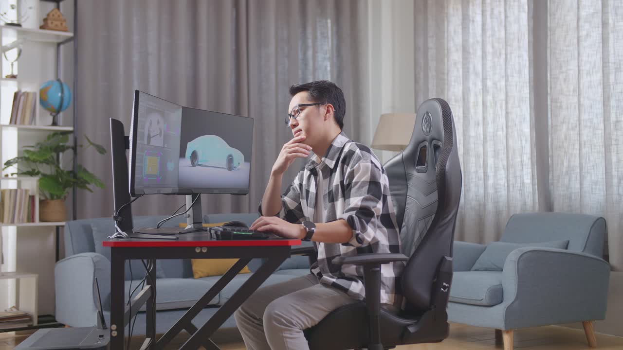 컴퓨터에서 자동차 디자인을 하는 사람