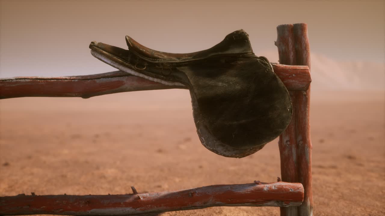 Horse Saddle on the Fence in Monument Valley