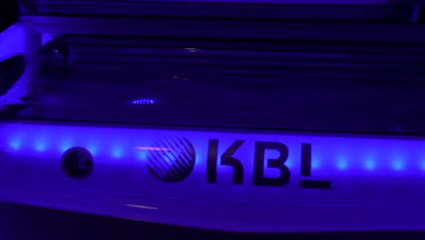kbl high-end quality tanning bed with blue light lamp - left to right pan