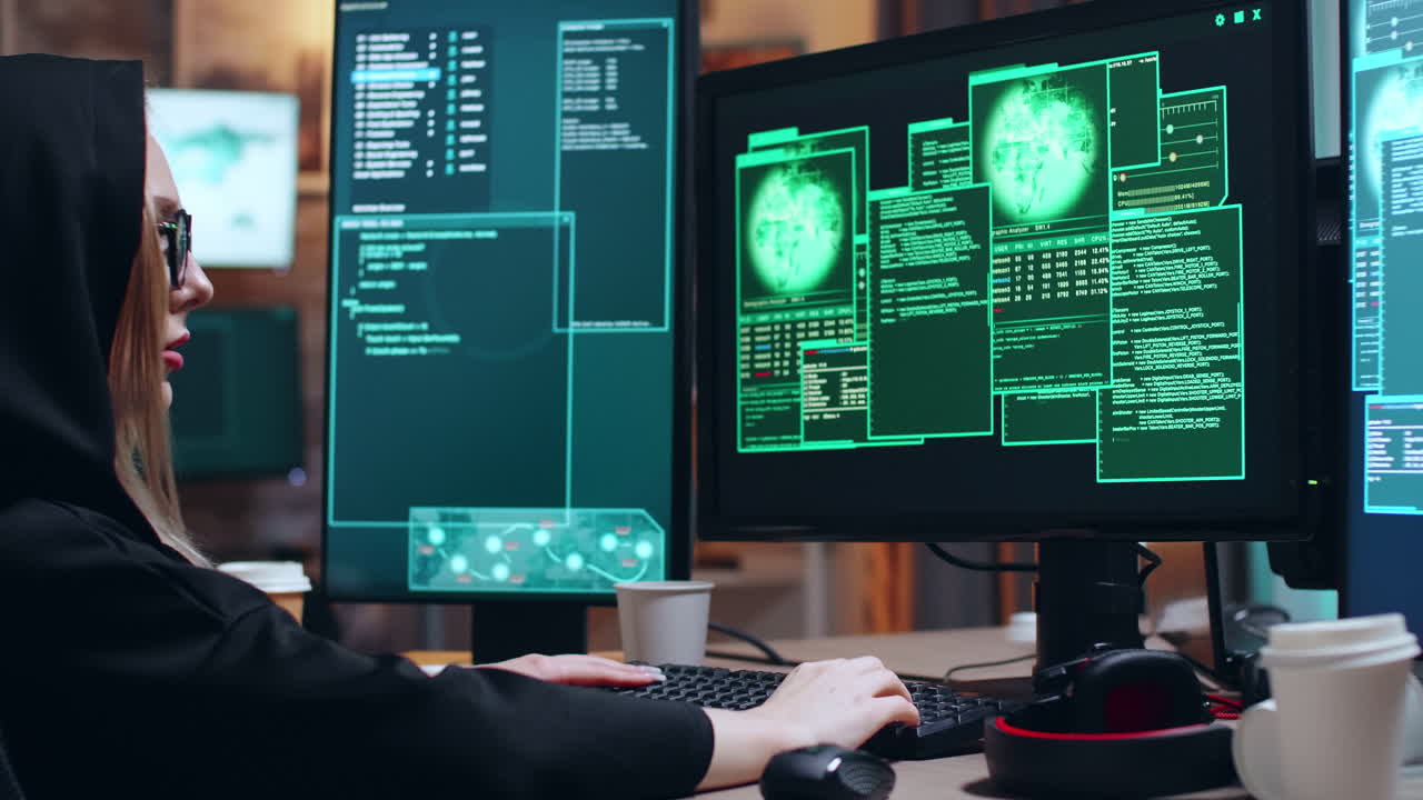 Organized female hacker and her team stealing information