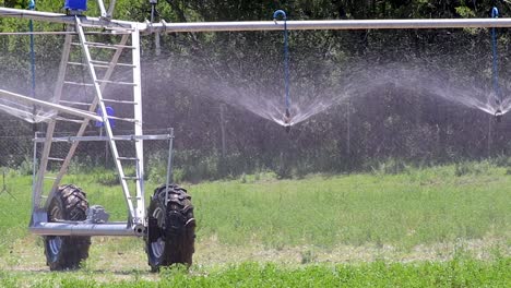 automated farming irrigation technology push in shot 4k 30fps