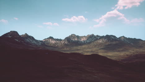 mountain range with clear blue sky