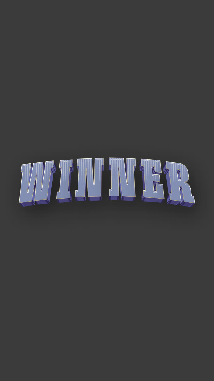 3D text of the word WINTER on a dark background