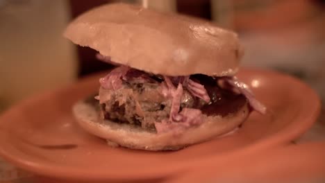 yummy mexican torta, sandwich, on a plate