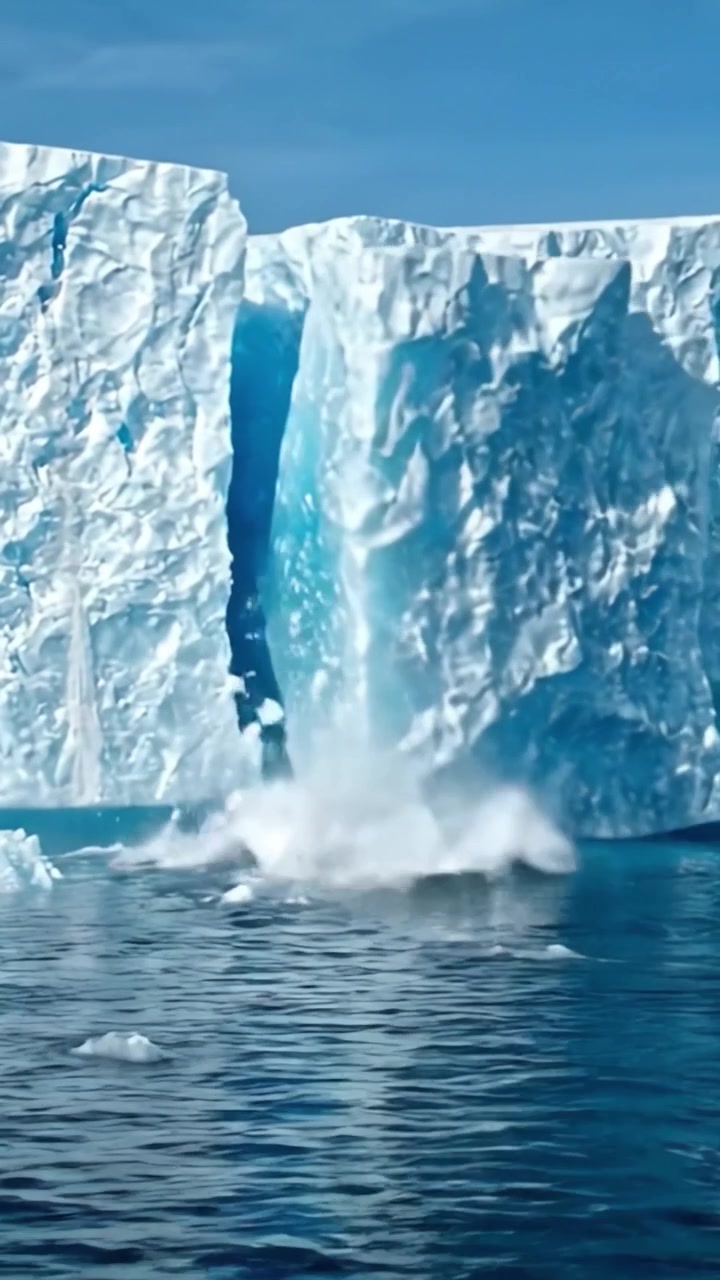 Dinamiche maestose degli iceberg: una trasformazione mozzafiato dall'immobilità al movimento nelle acque artiche mentre le strutture glaciali si frantumano