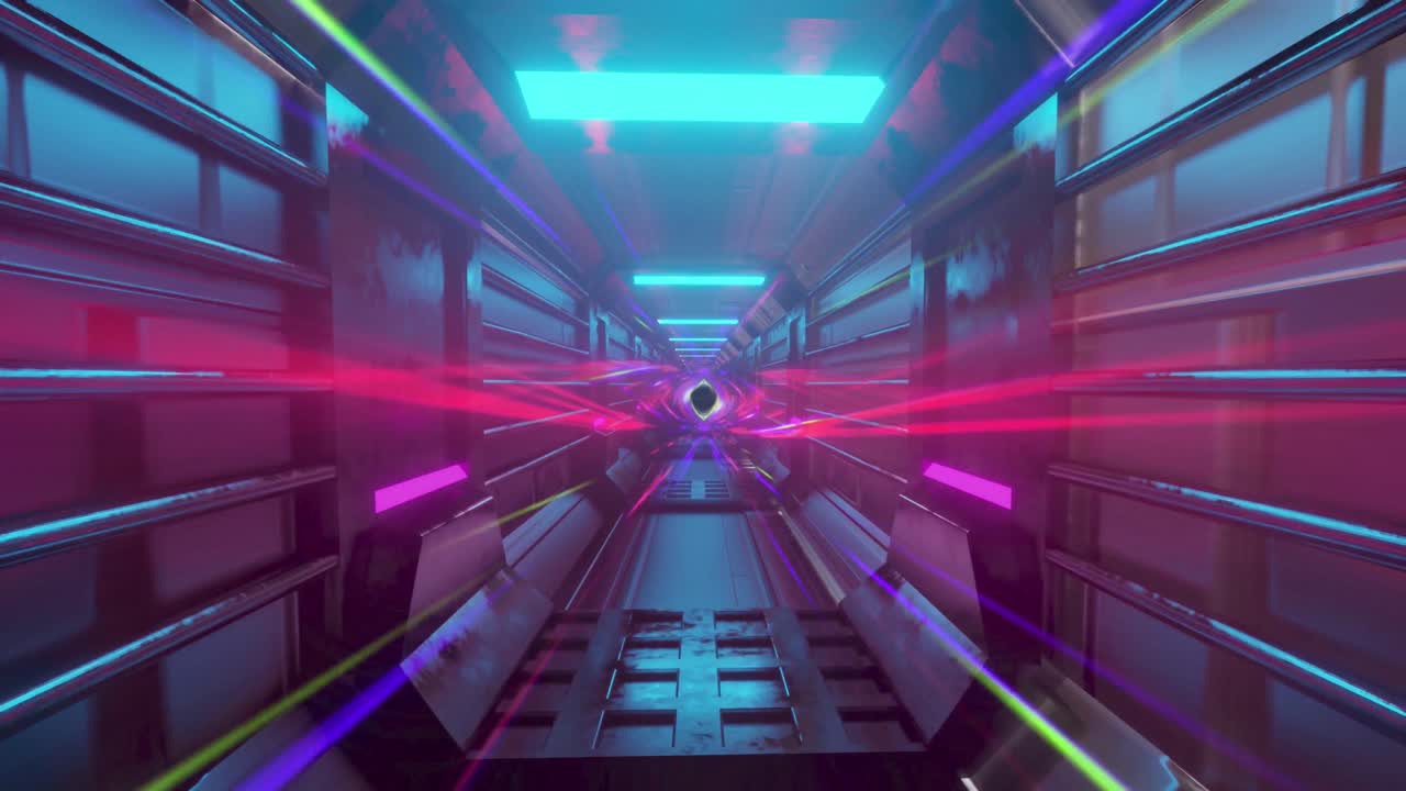 animación de conexiones que se mueven en bucle sin costuras sobre senderos de luz.