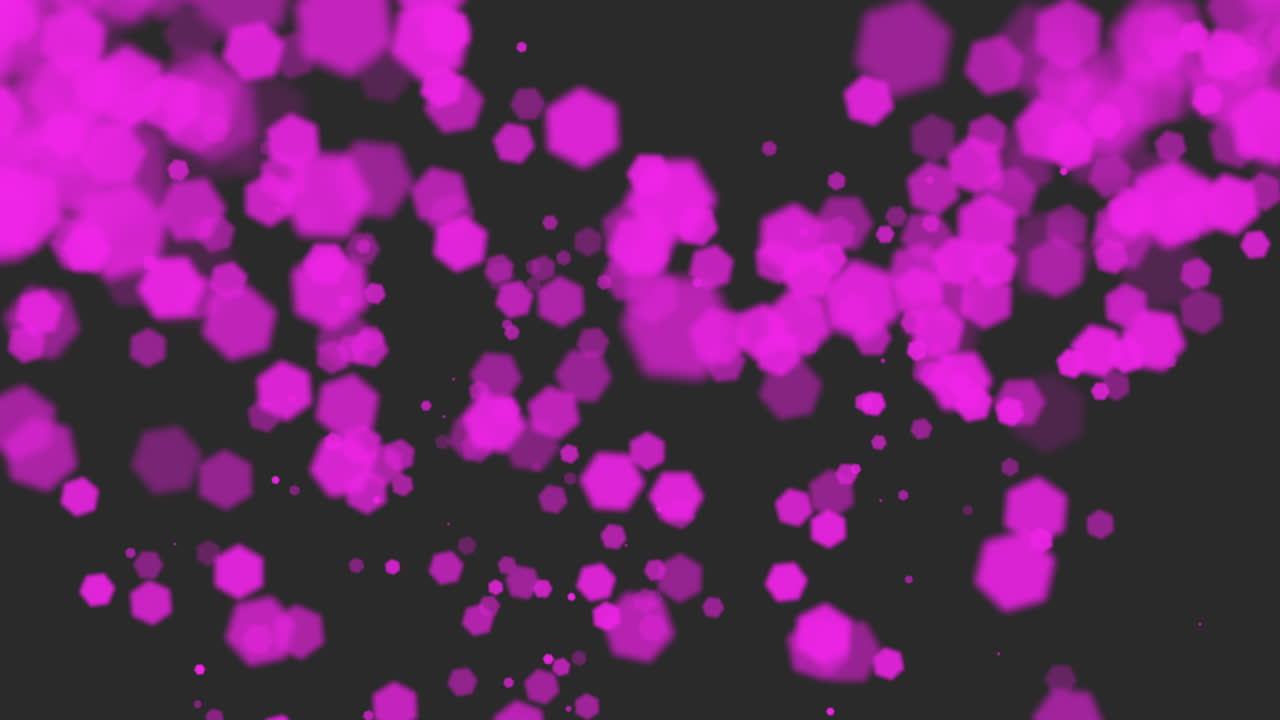 Delicate Pink Confetti Descending Gracefully Against Pitch Black Canvas