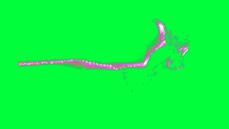 pink abstract explosion on green screen