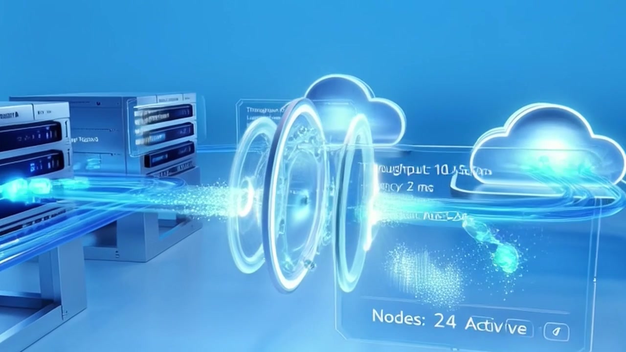 Digital Data Transfer Between Server Racks and Cloud Computing Network