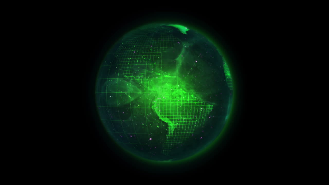 tierra verde girando sobre sí misma