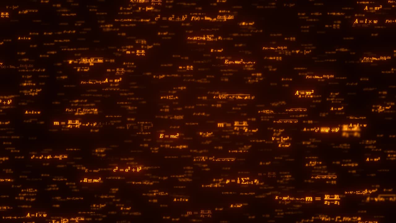 Abstrakter Animationshintergrund mit mathematischen Formeln