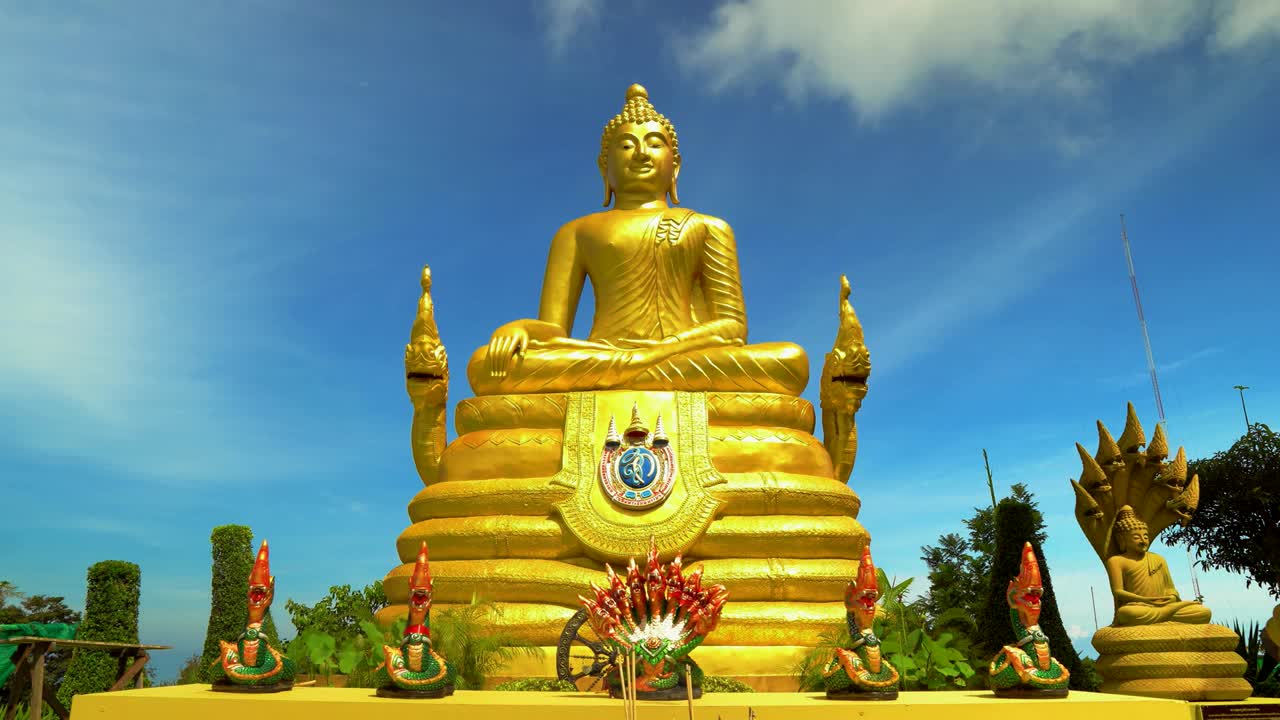 the golden buddha, the religious shrine of Asia. Travel and tourism. Buddhism