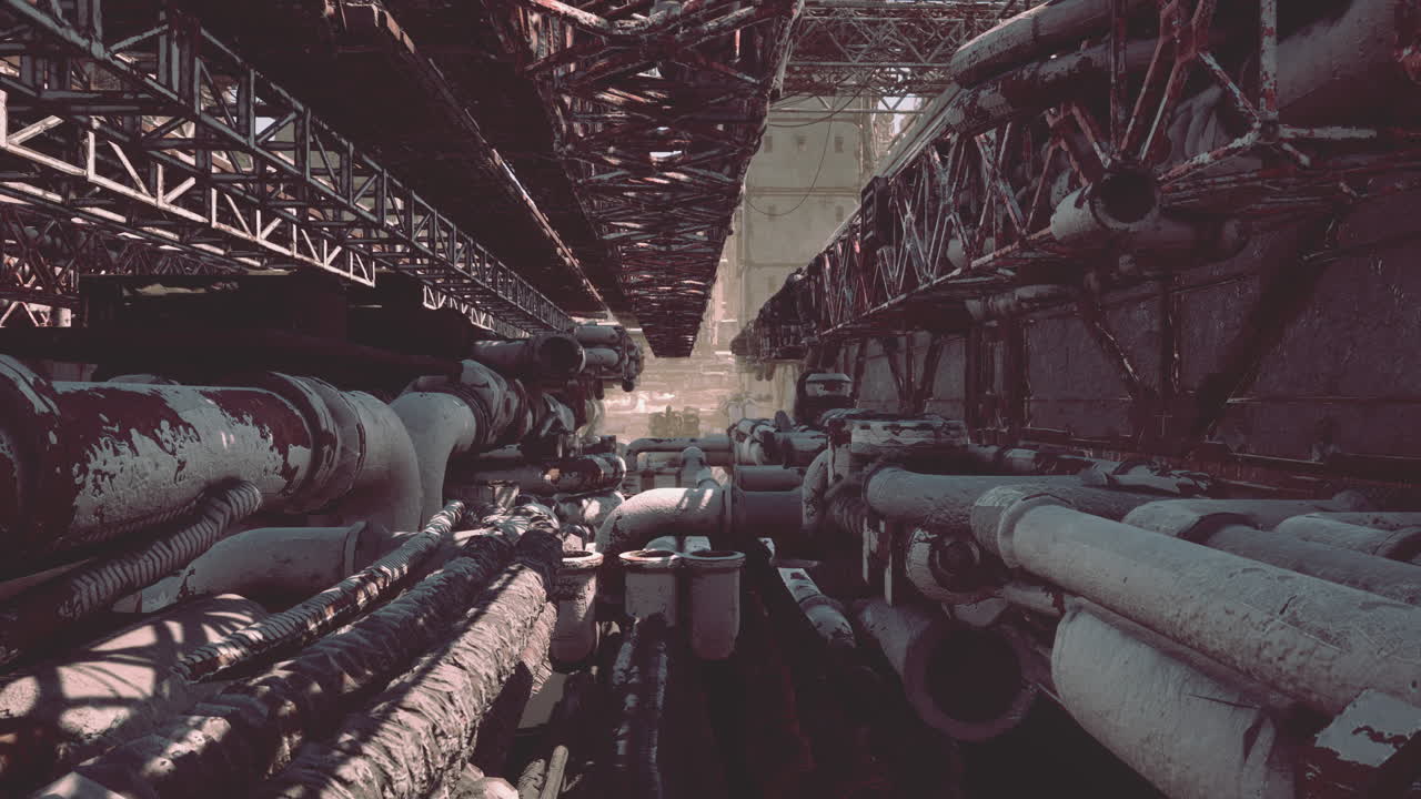 detalles oxidados con el equipo en una refinería de petróleo