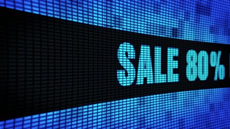 80% off sale on digital display