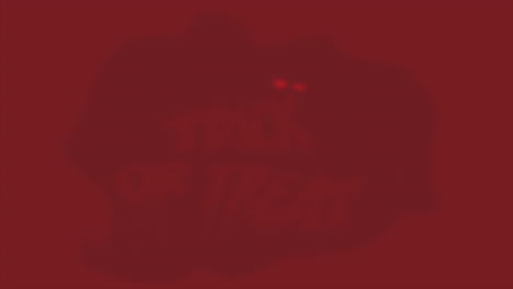 truco o trato con marco místico y fantasma en textura roja