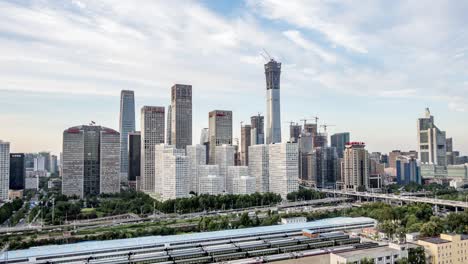 time lapse-beijing skyline