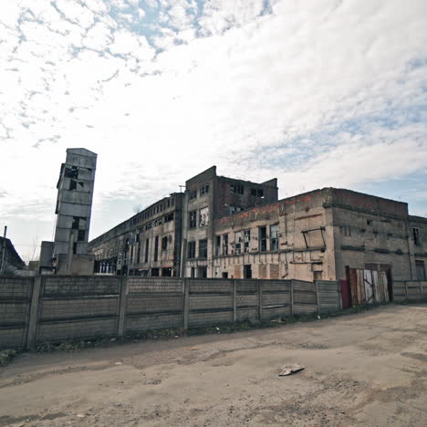 abandoned industrial building. ruins of an old factory