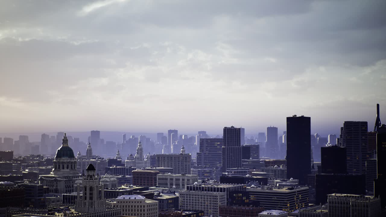 Vista espectacular que fusiona edificios contemporáneos con cúpulas y torres históricas