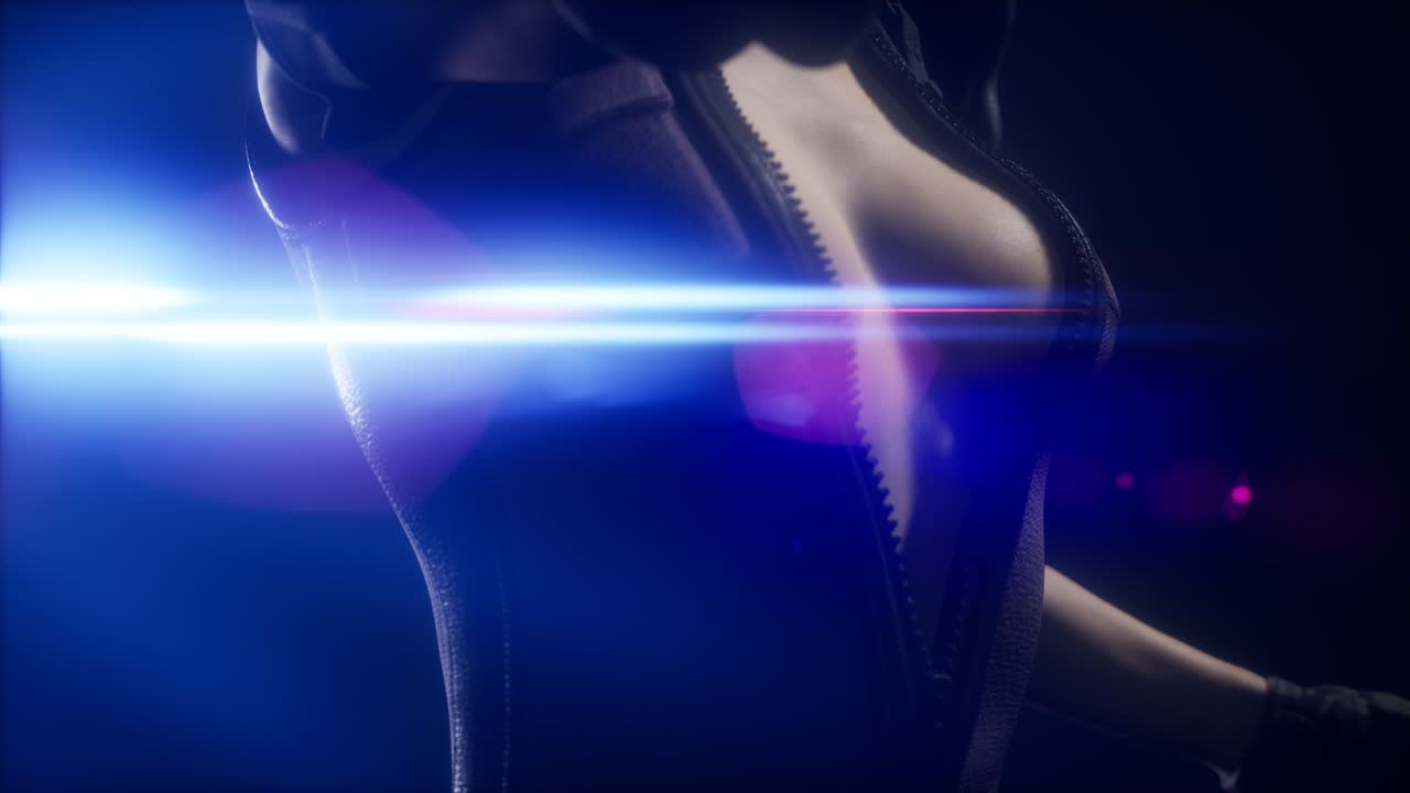 サイバーパンクの若い女性 ⁇ 未来的なスタイル