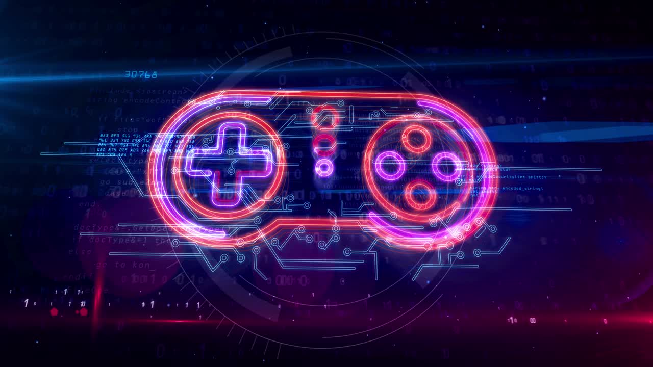 게임 패드: 에스포트 기호 추상 개념 애니메이션