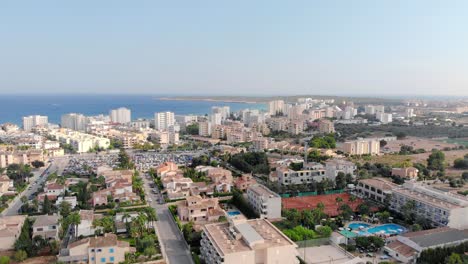 Flying-over-Palma-de-Mallorca.-Balearic-islands,-Spain