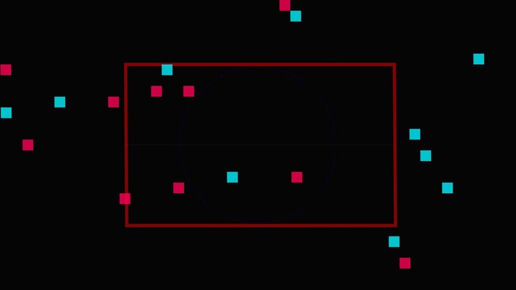 Abstract Digital Glitch Animation with Geometric Shapes and Lines