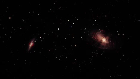 dos galaxias se mueven en el universo