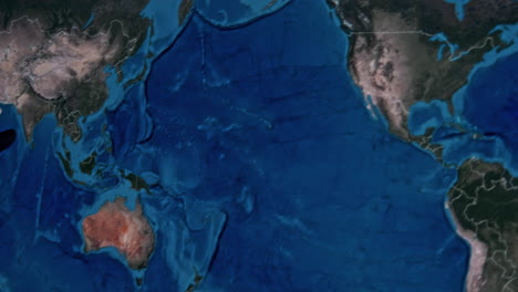 businessman working on a digital map of the world